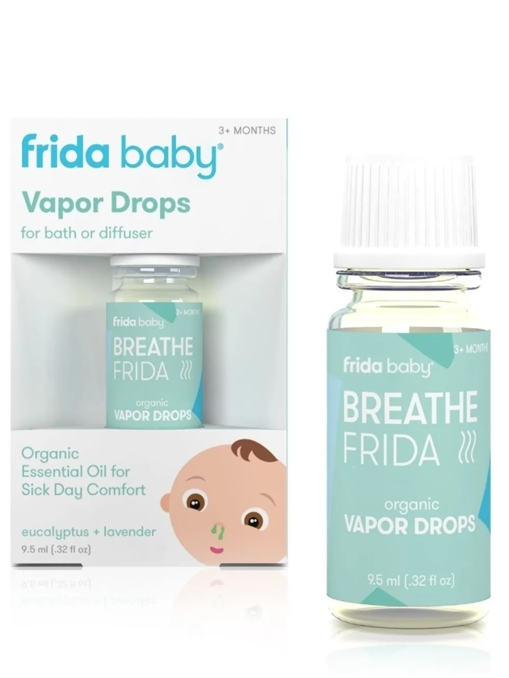 Breathe Frida Organic Vapor Drops - Mint Green (Bundle Of 3)